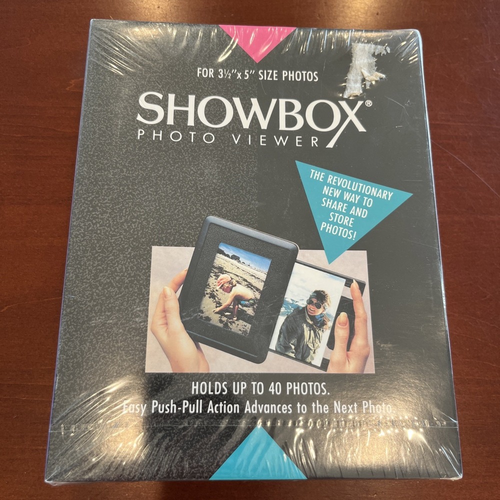 Showbox Photo‎ Viewer 3.5"x5" Holds Up To 40 Pictures Album Book Burnes New